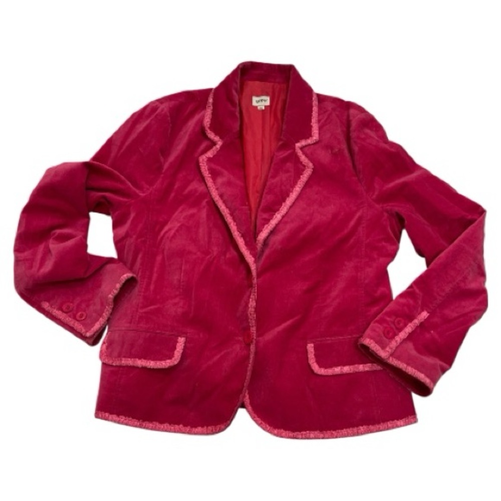 Together Rich Red Velvet Blazer